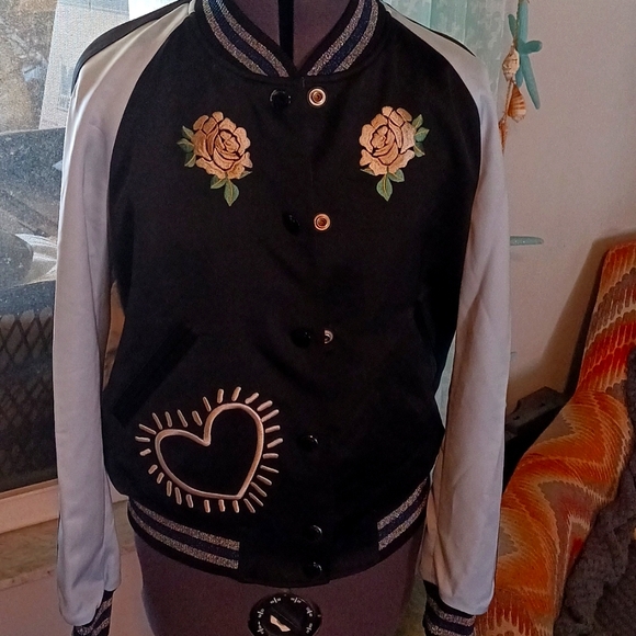 Coach X New York reversible satin varsity jacket. NWT❤️❤️❤️❤️keith Haring - Picture 2 of 11